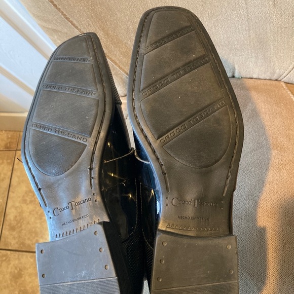 Croco Toscano Men's Black Formal Shoes 26.5 - Picture 8 of 9